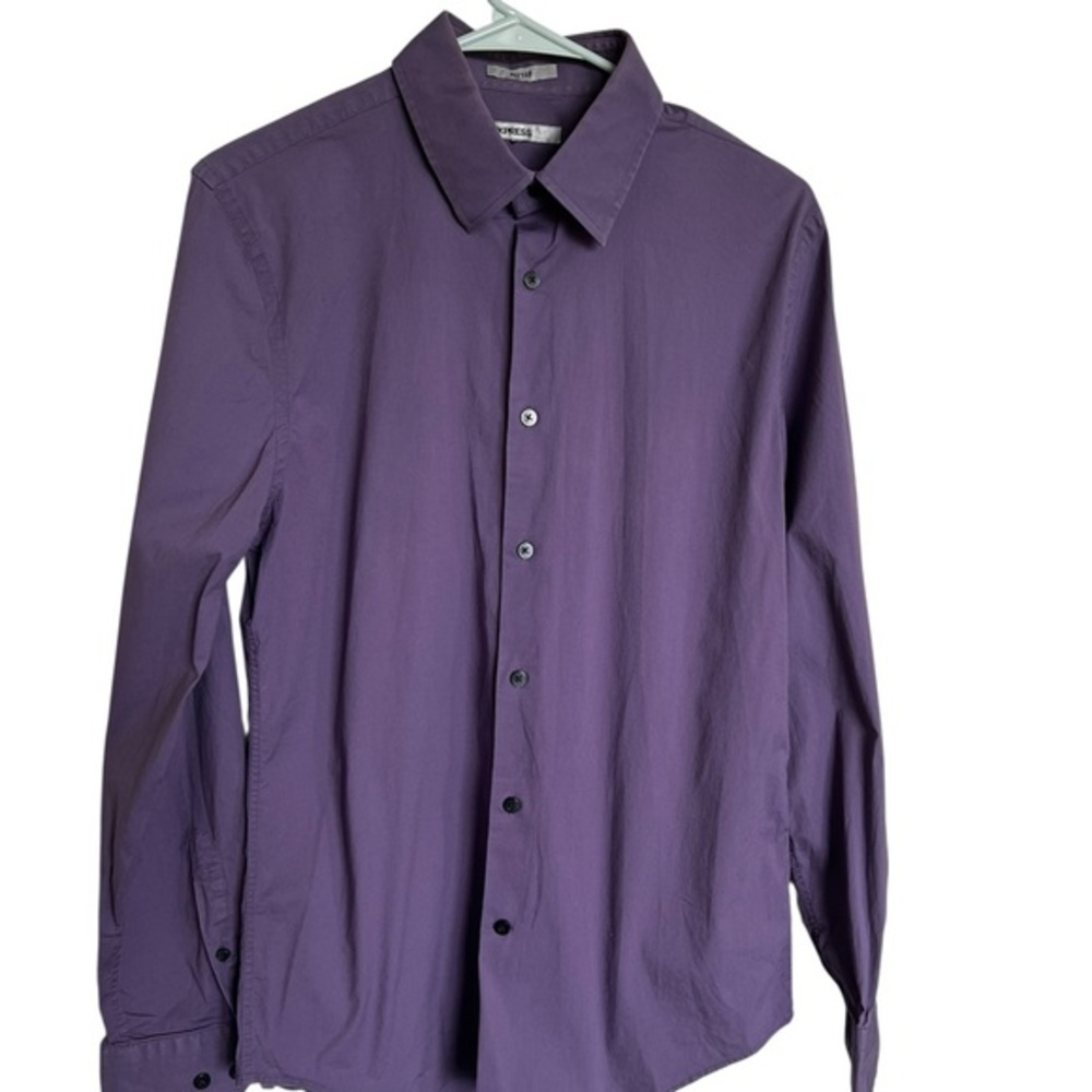 Express Men's Deep Purple Dress Shirt
